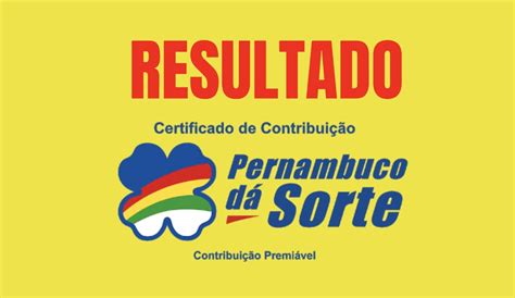 resultado pernambuco da sorte domingo